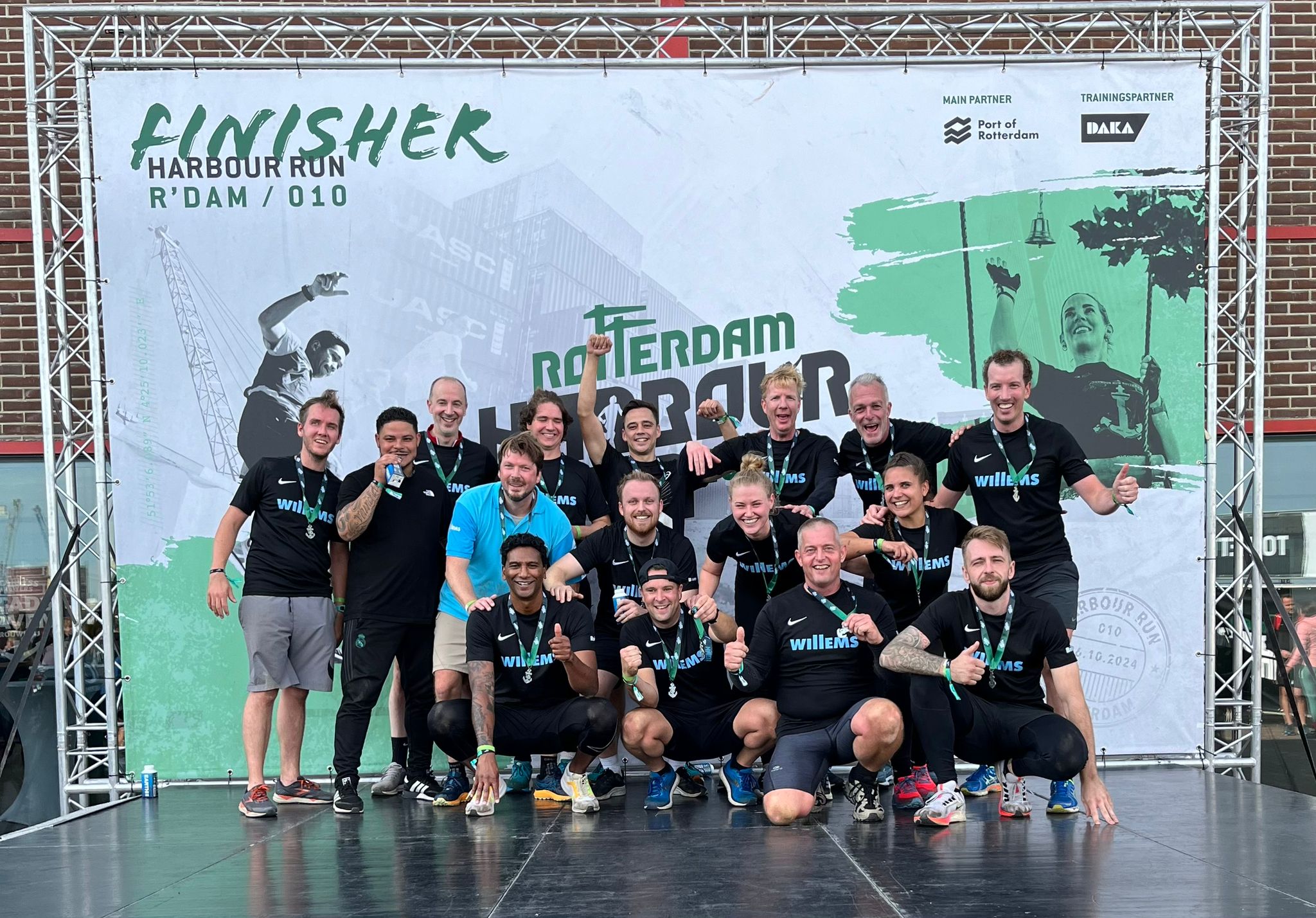 Team Willems in actie tijdens Harbourrun